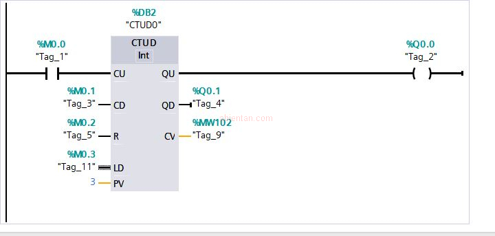 Lệnh counter đếm lên xuống trên plc siemens s7-1200