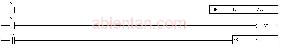 Ví dụ lập tình timer định thời trên plc delta